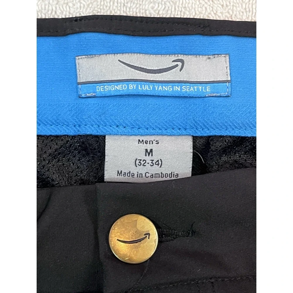 Amazon Pants Mens Medium 32-34 Black Luly Yang Cargo Workwear Uniform 33